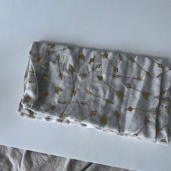 Metallic Gold Arrow Infinity Scarf - Picture 7 of 7